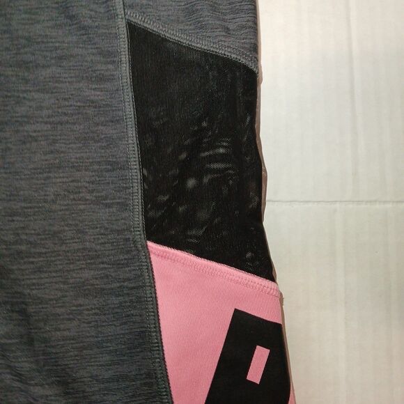 Victoria Secret Pink Ultimate High-waist Ankle Legging Gray Mesh Pink SZ-Large - Picture 9 of 16